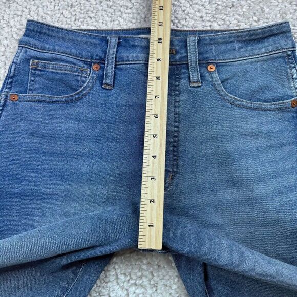 Madewell Curvy High Rise Skinny Jean Ainsworth Wash Raw Hem Edition 27 Tall - Picture 12 of 14